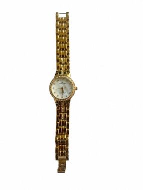 Anne Klein Gold Bracelet Watch with Mother-of-Pearl Dial Dress Water Resistant